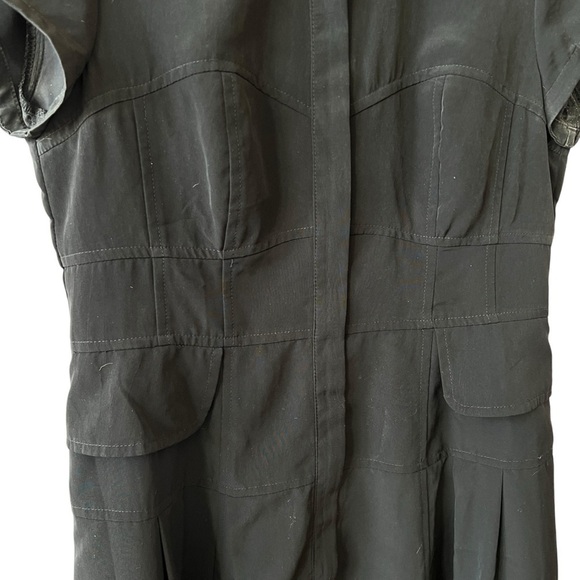 NANETTE LEPORE DRESS BLACK 8 ZIP FRONT SPORTY PICKLEBALL COASTAL GRANDMA CA… - Picture 4 of 13